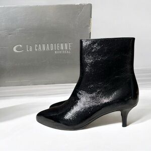 🌻NEW w.box La Canadienne "Davis" Black Leather Ankle Boots Size 6